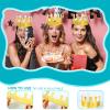 100-Piece Gold Adjustable Paper Crowns with DIY-Size Design, Exclusive for Kids' Birthday Parties & Family Gathering Decorations (Retro Style) view 2