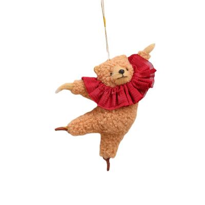 Creative Ballet Bear Car Pendants Adorable Room Pendant Decoration Bag Charm Plush Suitable for Bag Cartoon Dancing Bear Doll