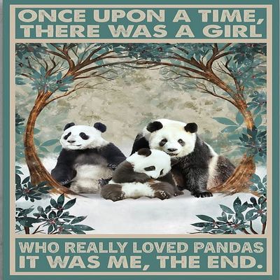 1000 Piece Funny Panda Jigsaw Puzzle - Once Upon A Time There was A Girl Who Really Loved Pandas Design for Adults, Families,Chic Art Decor, Ideal