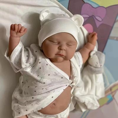 Anano 20 Inch Full Silicone Realistic Reborn Baby Doll Boy for Nursing - Lifelike Posable Baby Reborn Doll with Accessories, Real Life Full Body Silicone Babys Dolls for Kids Role Playing & Xmas Gift