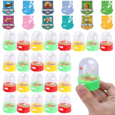 30 Pack Valentines Day Gifts for Kids School Classroom Exchange, Mini Basketball Shooting Games with Cards and Bags, Sports Theme Non Candy Valentines Party Favors for Boys Goodie Bag Stuffers Prizes