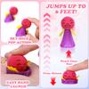 28 Pack Valentines Day Cards for Kids School Classroom Exchange, Jumping Spring Popper Toys with 28 Cards and Gold Strings, Emoji Bouncy Figures for Party Favors Treasure Box Prizes and Goodie Bags view 4