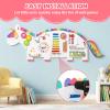 Costzon Activity Wall Busy Board, 11-in-1 Montessori Wooden Sensory Board Panels for Kids 3+, Wall-Mounted Toddler Learning Activity Center for Playroom, Daycare, Nursery, Classroom (White) view 3
