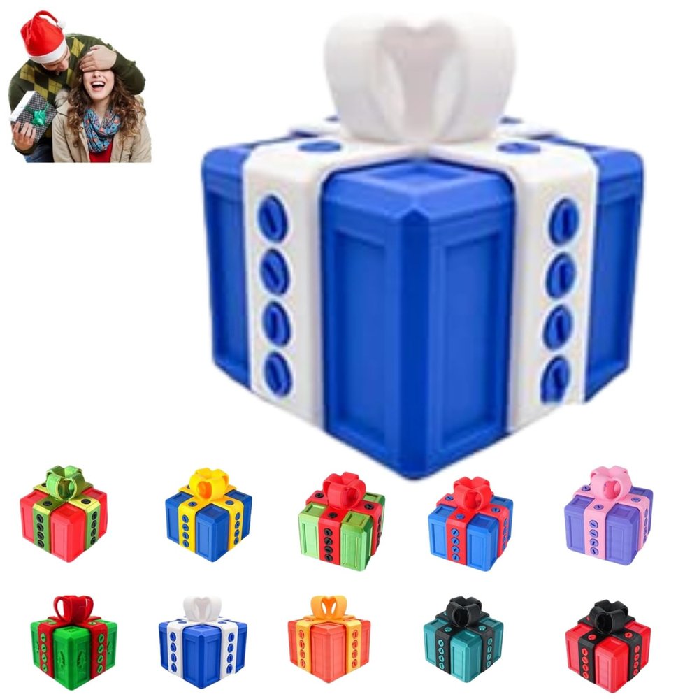 Finndeen The Prank Box Annoying Gift Box with 3D Printed Gift BoxThe Annoying PresentWeird and Wacky Christmas Unlockable Fun Toy (I)