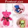 25 Pcs Valentines Day Cards for Kids School 4.7 In Valentine's Day Plush Bear with Greeting Cards Valentine's Day Gifts for Kids Boys Girls Valentines Party Favor Classroom Exchange Prizes Keychain view 2