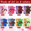 25 Pcs Valentines Day Cards for Kids School 4.7 In Valentine's Day Plush Bear with Greeting Cards Valentine's Day Gifts for Kids Boys Girls Valentines Party Favor Classroom Exchange Prizes Keychain view 3
