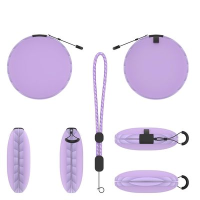 Carrying Case for Tamagotchi Paradise, PU Portable Storage Protector Cover with Lanyard and Carabiner (Purple)