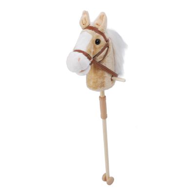 ZJchao Stick Horse, Caballos De Juguete para Nios Horse Toys Plush Toy Stick Horse Toy for Boys and Girls Stick Horse Plush Handcrafted Hobby Horse on a Stick (Yellow)