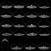 20 Pcs Princess Tiaras Bulk, Silver Crown Set with Rhinestones, Tiara Pack, Alloy Crowns and Tiaras for Wedding, Prom, Birthday Party, Pageant, Halloween, Bridal Accessories view 1