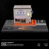 1/64 Scale Japanese Street Corner Diorama Display, City Street Building with Parking Lot Car Garage, LED Lights, 11.7 * 7.9 * 5.1inches view 3