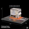 1/64 Scale Japanese Street Corner Diorama Display, City Street Building with Parking Lot Car Garage, LED Lights, 11.7 * 7.9 * 5.1inches view 4