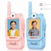 LEENK Video Walkie Talkies for Kids 2 Pack  Rechargeable Video Intercom Handheld, Indoor & Outdoor Range, Easy Use for Ages 3-12, Eco ABS, Clear Voice & Long Distance Communication (Blue & Pink) view 1