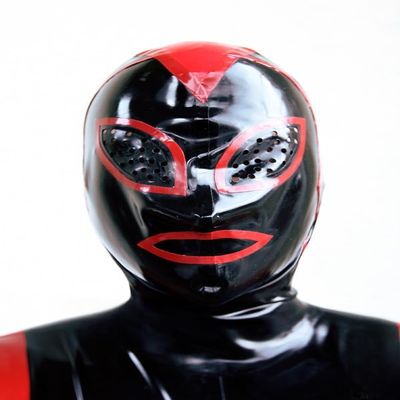 AiCc stylists Halloween Latex Widows Peak Hood Rubber Mask Cosplay (L)