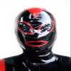AiCc stylists Halloween Latex Widows Peak Hood Rubber Mask Cosplay (L) view 1