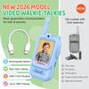 LEENK Kids Video Walkie Talkies 2 Pack  Rechargeable Video Intercom Handheld, Indoor & Outdoor Range, Easy Use for Ages 3-12, Eco ABS, Clear Voice & Long Distance Communication (Blue & Green) view 2