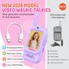 LEENK Video Walkie Talkies for Kids 2 Pack  Rechargeable Video Intercom Handheld, Indoor & Outdoor Range, Easy Use for Ages 3-12, Eco ABS, Clear Voice & Long Distance Communication (Pink & Purple) view 2