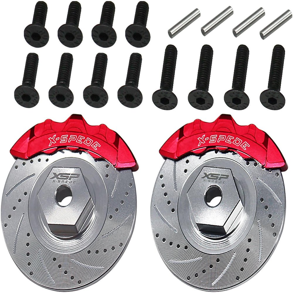 X-Spede FZT10P02 CNC T6 Brake Disc Red Caliper FZD2 fits Kyosho Fazer