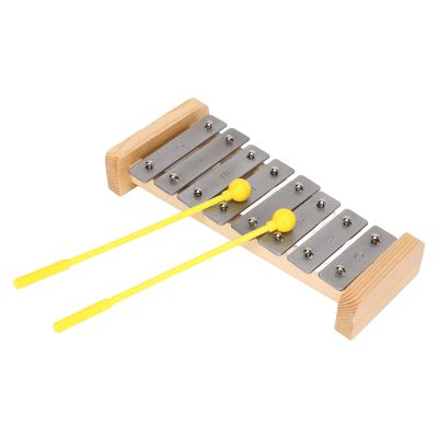 8 Notes Xylophone Educational Musical Instrument for Toddlers Kids Children 1 3 Years Old with Safety Hammers Clear Sound Wooden Metal Percussion Toy for Home School Travel