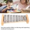 8 Notes Xylophone Educational Musical Instrument for Toddlers Kids Children 1 3 Years Old with Safety Hammers Clear Sound Wooden Metal Percussion Toy for Home School Travel view 2