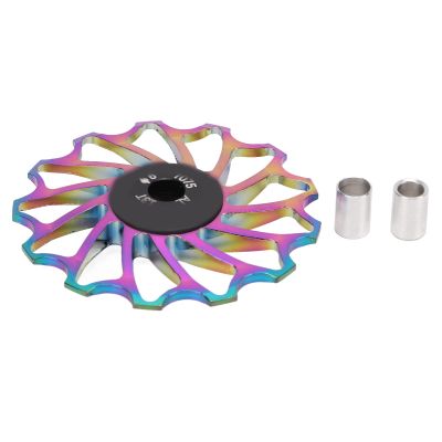 13T Mountain Rear Deleur Pulley, Rear Wheel Roller, Ceramic Bea Ten Wheel with Reduction Sleeve, for 8 9 10 11 Speed Deleur,