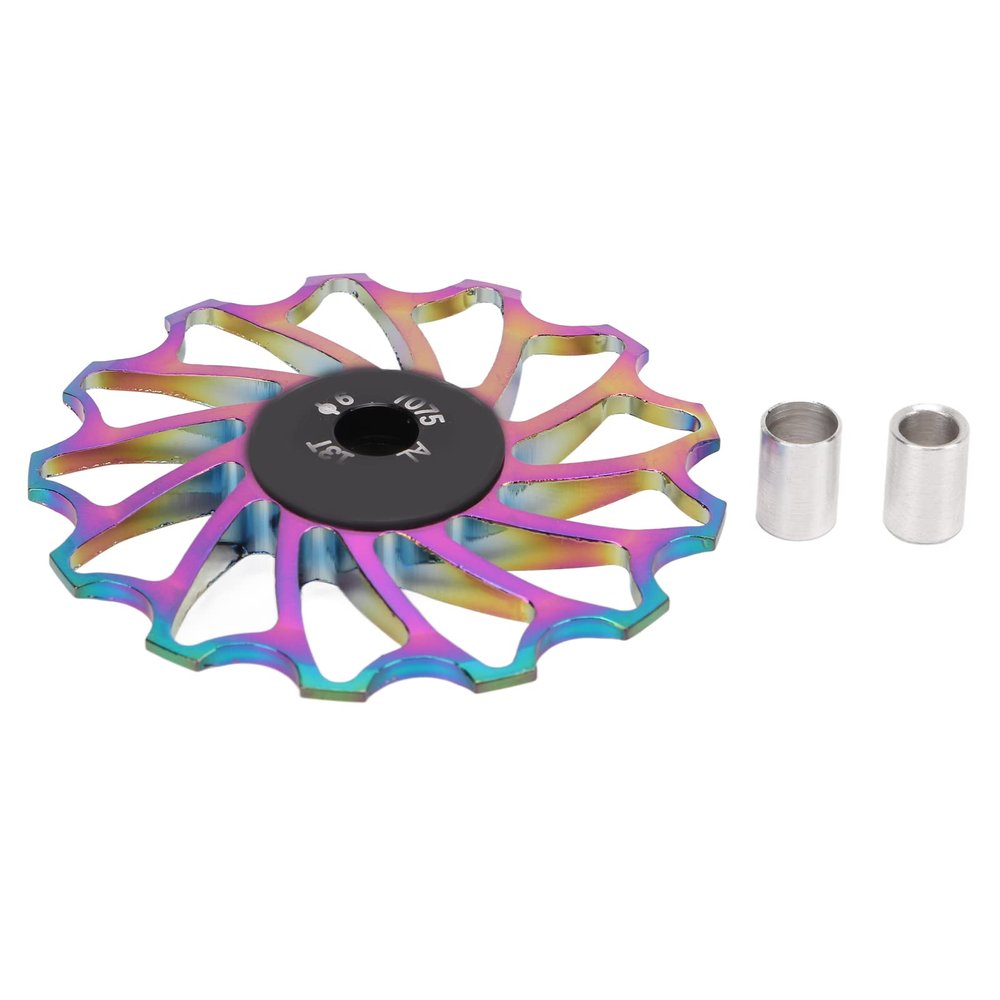 13T Mountain Rear Deleur Pulley, Rear Wheel Roller, Ceramic Bea Ten Wheel with Reduction Sleeve, for 8 9 10 11 Speed Deleur,