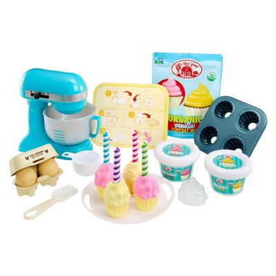 Little-Tikes Make-It Mix Bakers Kit Pretend Play Kitchen Accessories & Baking for Kids Toys , Boys and Girls Toy Kitchen Set with Stand Mixer & Moldable Play Sand Creative Chefs