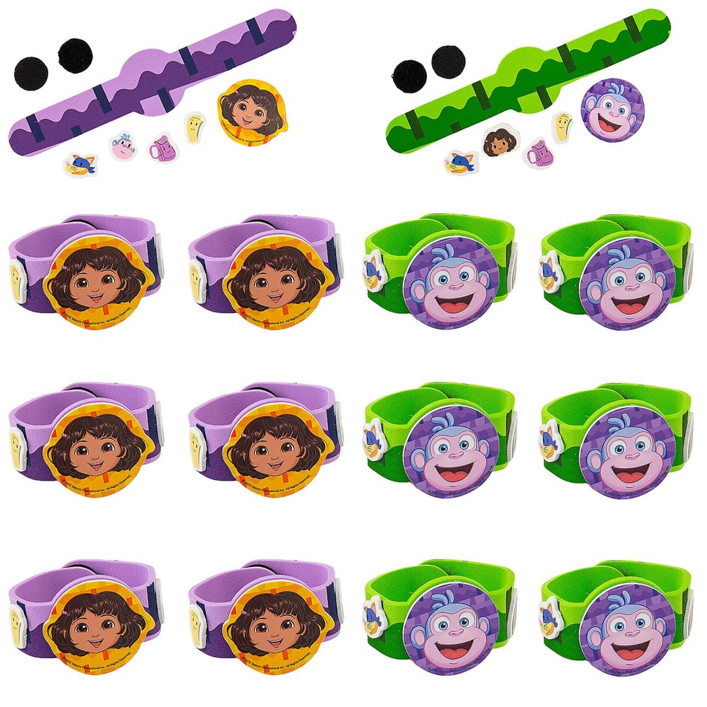 8" x 1 3/4" Dora The Explorer Bracelet Foam Craft Kit - Makes 12
