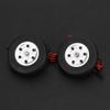 Pengcadent 65mm Rubber Tires Wheel Brake System, RC Airplane Assembly Brake System, te Control with 4mm Axle Shaft, Rubber l for view 4