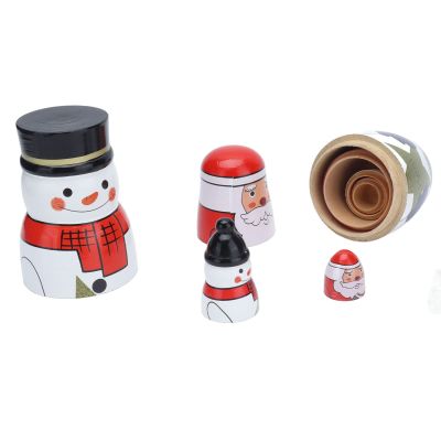 Fydun Russian Doll, Christmas Snowman Holiday Nesting Dolls Decorations Crafts Decoration Home Furnishings Children S Cartoon Attractive Decorative Beautiful Exquisite Festive
