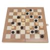 3 in 1 Chess Pieces Set Wooden Chessboard Set Educational Checkers Board Games for Kids Adults Family Travel School Pine Wood 11.4 x 11.6 Inches view 3