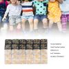 24 Pieces Acrylic Marble Dice Counters D6 Cube with Gold Painted Number for Card Gaming Board Games Family Gathering Party 12 Black and 12 White view 2