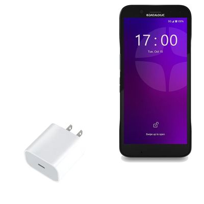 BoxWave Charger Compatible with Datalogic Memor 17 HC - PD GAN miniCube (30W), 30W Tiny PD GAN Type-C Wall Charger - Winter White