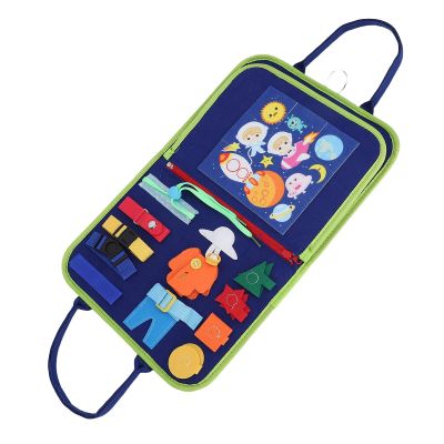 Keenso Toddler Activity Book, Felt Educational Toy for Fine Motor Skills Development, Interactive Travel Activity Book for Toddlers Aged 0-6
