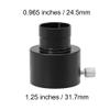 0.965 Inch (24.5mm) to 1.25 inch (31.7mm) Eyepiece Adapter Tube Ring Converter Aluminum Alloy Excellent view 2
