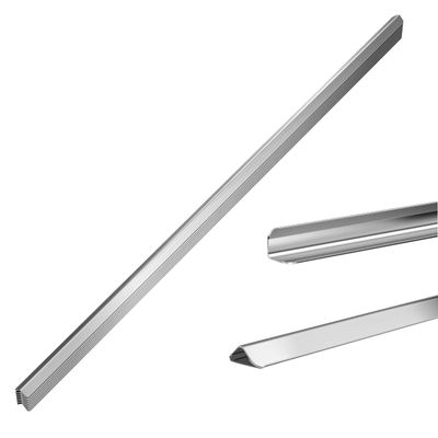 0.5x0.5x96 Inches 304 Stainless Steel Wall Corner Guards (10-Pack) Heavy Duty Rounded Corner Protector, Smooth Folded Edge Design for Wall Protection Stainless Steel Slab