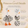 Mini Desk Goose Outfit 7 Inch, Black White Princess Dress with Pearl Necklace view 4