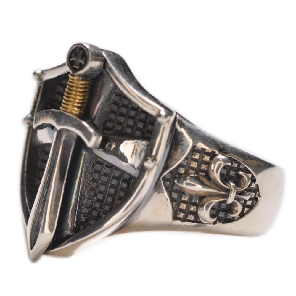 YIIABSLEP King's Sword, Shield Ring, Medieval Retro Style Sword, Personalized Ring