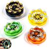4-Pack Sparking Battle Spinning Tops, Bey-Style Light Up Gyro with Sparkler Effect, Sensory Fidget & Anxiety Relief Toys, Classroom Prizes, Stocking Stuffers, Party Favors Gifts for Boys Girls Ages 6+ view 1