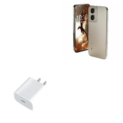BoxWave Charger Compatible with Lava Blaze Dragon - PD GAN miniCube (30W), 30W Tiny PD GAN Type-C Wall Charger - Winter White