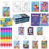 28 Pack Valentines Day Gifts for Kids School Classroom Exchange, Mini Coloring Books with 28 Crayons, 7 Fun Themes Non Candy Valentines Party Favors for Birthday Goodie Bag Stuffers Classroom Prizes view 1