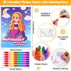 28 Pack Valentines Day Gifts for Kids School Classroom Exchange, Mini Coloring Books with 28 Crayons, 7 Fun Themes Non Candy Valentines Party Favors for Birthday Goodie Bag Stuffers Classroom Prizes view 4