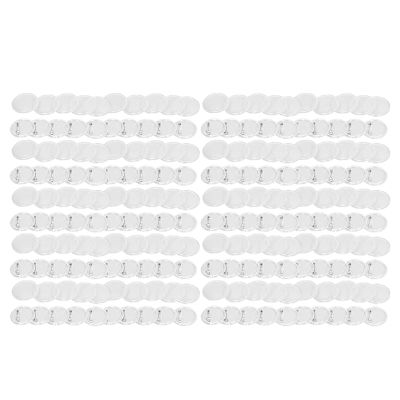 1.7In Clear Button Badge Reusable Wear Acrylic Design Button Badge for DIY Crafts School Projects Photo Buttons Gifts 100 Sets