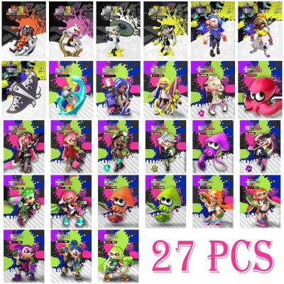 27Pcs NFC Mini Cards for Splat 3&2: Complete Set of 27 Unique Collectible Cards, Includes All Idols (Deep Cut, Off The Hook, Squid Sisters)