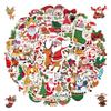 100 Pcs Christmas Stickers, Santa Claus, Reindeer, Sleigh & Christmas Trees Stickers, Vinyl Decals for Water Bottles, Laptops, Journals view 1