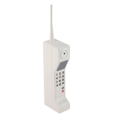 Lausixy Retro 80s 90s Vintage Brick Cell Phone Model Ornament, Simulation Photographic Props, Old Fashioned Portable Fake Mobile Phone for Party Decorations, Home Stage Decor (White)