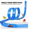 Flexible Race Track Toys for Kids: 20 Ft Flex Race Car Ramp Track with Suction Cups - Rolls Up Portable DIY Racetrack with 4 Racing Cars- Birthday Gifts for Boys Girls Ages 3+ view 4