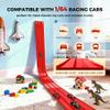 Flexible Race Track Toys for Kids: 20 Ft Flex Race Car Ramp Track with Suction Cups - Rolls Up Portable DIY Racetrack with 4 Racing Cars- Birthday Gifts for Boys Girls Ages 3+ view 2