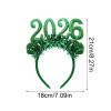 2026 Happy New Year Headpiece, Glitter Tinsel Headband for Party Outfits, Fun Sparkly Hair Accessory Ideal for Women Teens and Kids During Holiday Gatherings Birthdays Home Celebrations view 2