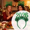 2026 Happy New Year Headpiece, Glitter Tinsel Headband for Party Outfits, Fun Sparkly Hair Accessory Ideal for Women Teens and Kids During Holiday Gatherings Birthdays Home Celebrations view 4