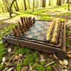14.2" Handmade Walnut Chess Set  Carved Staunton Pieces & Polished Board | Elegant Wooden Game Set for Adults | Gift for Men, Anniversary, Christmas view 1